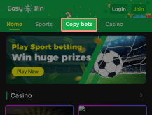 How to copy bet?